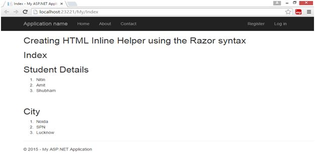 Inline HTML Helpers